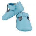 Zapato bebé en piel Azul Sardon