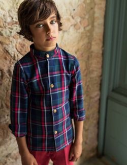 Camisa Niño Tartan Kids Chocolate