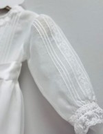Faldón de Bautizo Blanco con Capota Creaciones Charo