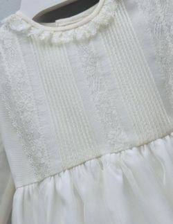 Faldón de Bautizo con Capota y Capa Beige Creaciones Charo