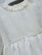 Faldón de Bautizo con Capota y Capa Beige Creaciones Charo