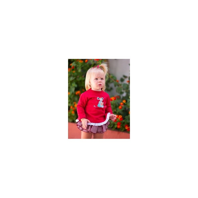 Conjunto Sudadera y Braguita Guinda Pio Pio