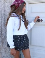 Falda Dos Volantes Mariposas Kids Chocolate