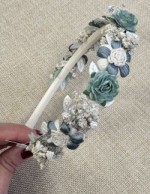Diadema de Flores Color Aguamarina Floritur