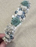 Diadema de Flores Color Aguamarina Floritur