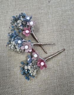 Flores para el Pelo en Tonos Azules Floritur