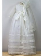 Faldón Largo de Bautizo con Capa Creaciones Charo