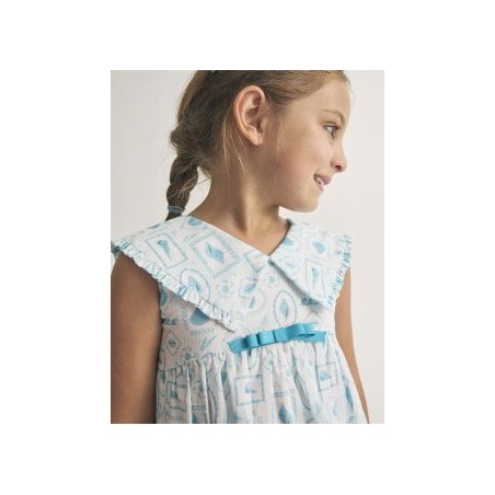 Vestido Navy Turquesa Tartaleta