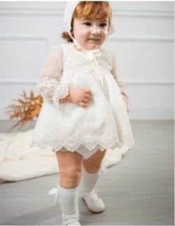Vestido Ceremonia Bebé Bordado Cua Cuak