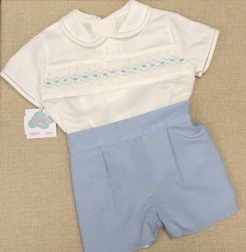 Conjunto Ceremonia Nido de Abeja Azul Pirapa