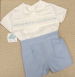 Conjunto Ceremonia Nido de Abeja Azul Pirapa